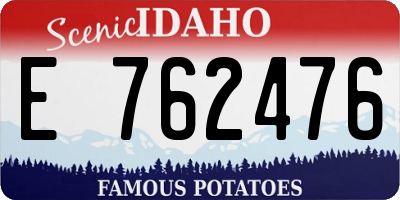 ID license plate E762476