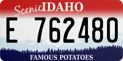 ID license plate E762480