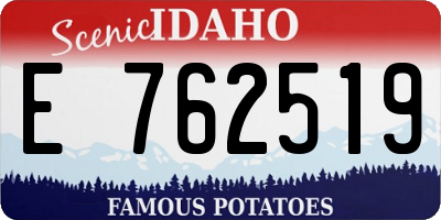 ID license plate E762519