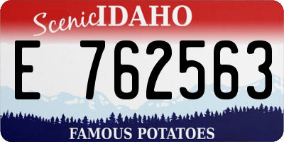 ID license plate E762563