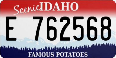 ID license plate E762568