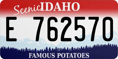 ID license plate E762570