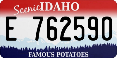 ID license plate E762590