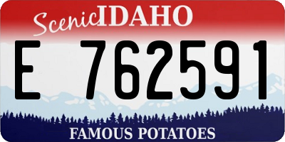 ID license plate E762591