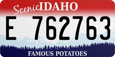 ID license plate E762763