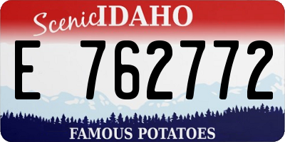 ID license plate E762772