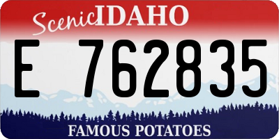 ID license plate E762835