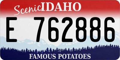 ID license plate E762886