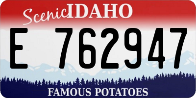ID license plate E762947