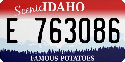 ID license plate E763086