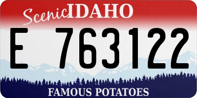 ID license plate E763122