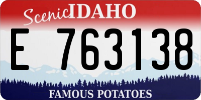 ID license plate E763138