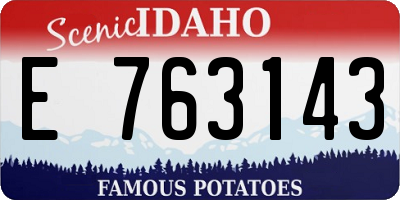 ID license plate E763143