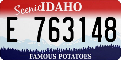 ID license plate E763148