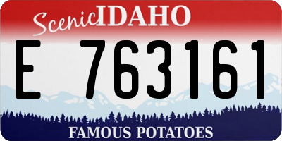 ID license plate E763161