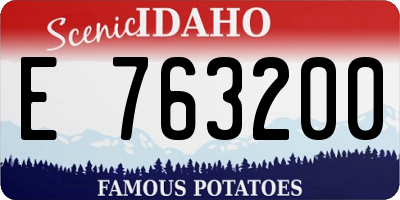 ID license plate E763200