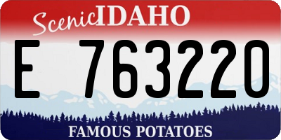 ID license plate E763220