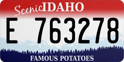 ID license plate E763278