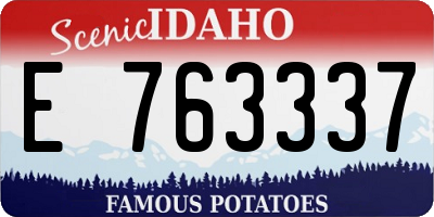 ID license plate E763337
