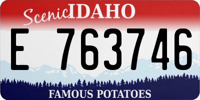 ID license plate E763746