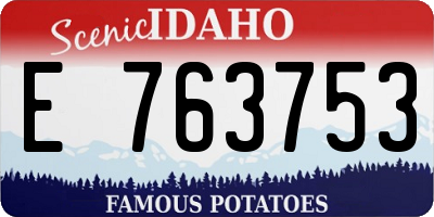ID license plate E763753