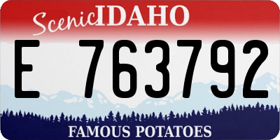 ID license plate E763792