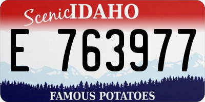 ID license plate E763977
