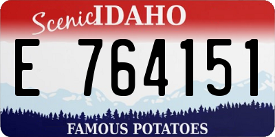 ID license plate E764151