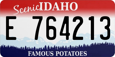 ID license plate E764213