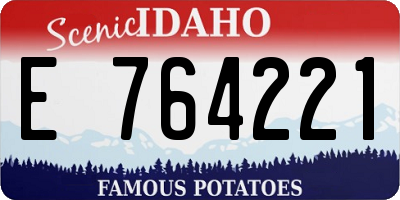 ID license plate E764221
