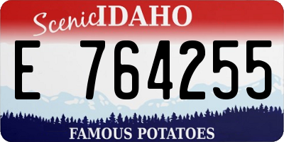 ID license plate E764255