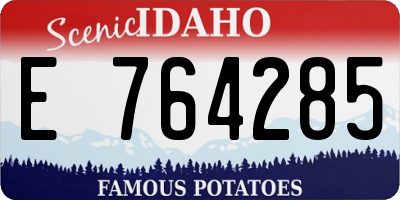 ID license plate E764285