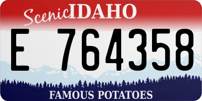 ID license plate E764358