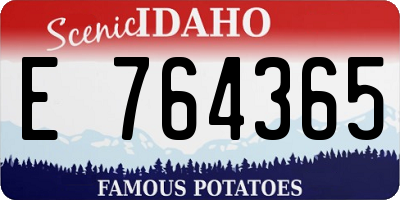 ID license plate E764365