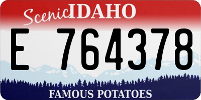 ID license plate E764378