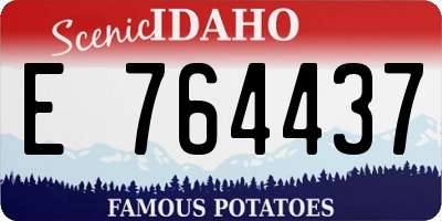 ID license plate E764437