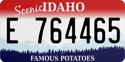 ID license plate E764465