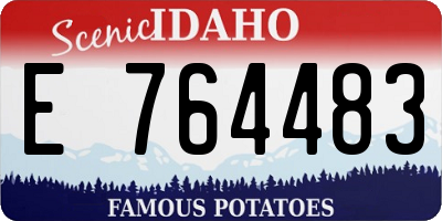 ID license plate E764483