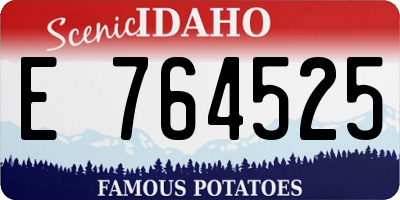 ID license plate E764525