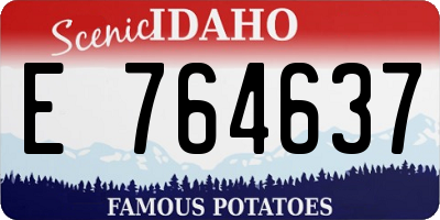 ID license plate E764637