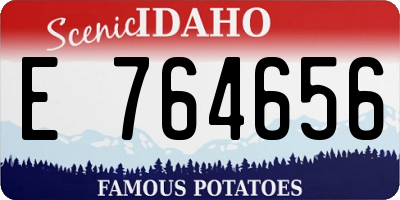 ID license plate E764656