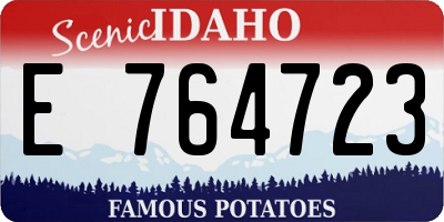 ID license plate E764723