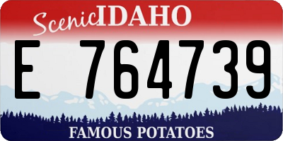 ID license plate E764739