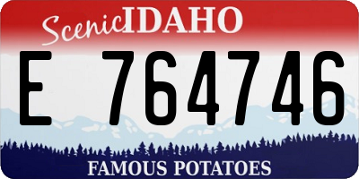 ID license plate E764746