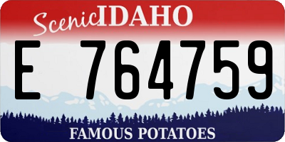 ID license plate E764759