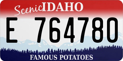 ID license plate E764780