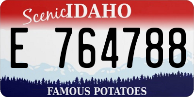 ID license plate E764788