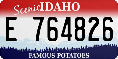 ID license plate E764826