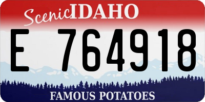 ID license plate E764918