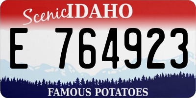 ID license plate E764923